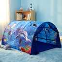 Ocean Bed Tent for Kids Large Kids Twin Tent Toddler Play Bed with Carry Bag Foldable for Girls Boys Bedroom Indoor Games