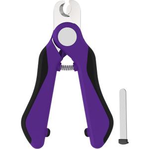 3 x Swihauk Heavy Duty Dog Nail Clippers and Trimmers, Professional Pet Nail Clippers with Nail File for Dogs Cats Small Animal, Claw Clippers with Safety Guard to Prevent Over-Cutting, Purple