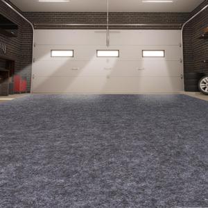 Garage Mats Oversize Garage Floor Paking Mat for Under Car, 7.4 x 17 Ft Non-Slip Gray Garage Flooring Carpets, Absorbent Oil Garage Parking Mat, Waterproof Mats