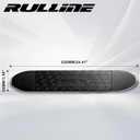 RULLINE 4pack Heavy-Duty Non-Slip 4"x24" Oval Step Bar Tread Pad - Compatible with Universal All-Weather Rubber Replacement with Anti-Skid Grooves