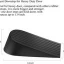 Big Door Stopper 2 Packs, Heavy Duty Wedge Rubber Door Stop Works on All Floor Surfaces, Non-Scratching Doorstops Special for Home Office School Heavy Door (Black, H1.9 x L6.3 x W2.7 Inches)