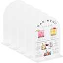 8x10 Inch Frosted Arch Acrylic Sign with Stand | 5 Pack Blank Frosted Acrylic Arch Table Signs with Base for DIY Wedding Table Numbers, Arched Wedding Signage, Events& Parties (8x10 Inch)