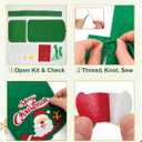 Fenzonmic Christmas Craft Kit - DIY Felt Ornaments Set with Hat, Glasses, Flap Bag, Stocking & Wreath, Pre-Cut & Safe Tools, Perfect Holiday Activity, Party Favor, and Decoration (Reindeer)