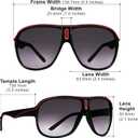 NYS Collection Aviator Sunglasses - Lightweight Durable Plastic Frame - For Men and Women -100% UV Prodection