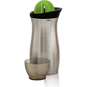 Tovolo Cocktail Shaker Stainless Steel (24 oz.) - Built-In Citrus Reamer, Strainer, & Jigger / Gadget for Bar Cart, Bartending, Home Bar, Mixology, Kitchen, & Gifting