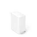 simplehuman Slim Step Can, 5L / 1.3 Gallon Compact Bathroom Trash Can, Liner Pocket, Sleek Internal Hinge, 150,000-Step All-Steel Pedal, Lid Shox Silent Close, White Steel