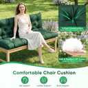 Porch Swing Cushions - Waterproof Swing Cushion for Outdoor Furniture: Patio Outdoor Swing Cushions 2-3 Seater Replacement with Backrest (Dark Green, 60 x 40 x 4.7 Inches), 39 inches x 59 inches