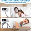 Upgraded Cpap Wall Mount Shelf Kit, Cpap Wall Mount Shelf Kit for AirSense 11 with Cpap Hose Hanger & Mask Hook, Save Space,Save Space, Avoids Hose Tangle White