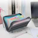 Small Accordion File Organizer, 13 Pocket A6 Size Receipt Coupon Holder Organizer, Portable Mini Expanding File Folder for Storage Cards, Bills, Receipts, Coupons, Cash - 8" x5.3 (Black)