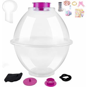 Balloon Stuffing Machine Balloon Stuffer Machine Kit With Balloon Flower Bouquet Filling Port With LED Lights PVC Balloons,  79 inch of light wire, 10 pieces of bow tie and a roll flash rope