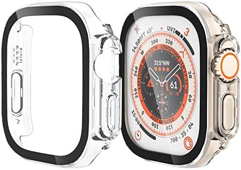 2 Pack YMHML Case Compatible for Apple Watch Ultra 2 49mm Screen Protector, New Hard PC Cover Built-in Tempered Glass Film Military Protection Apple Watch Ultra 2 1 Accessories, Clear, 10 Pack  2 Pack YMHML Case Compatible for Apple Watch Ultra 2 49mm Screen Protector, New Hard PC Cover Built-in Tempered Glass Film Military Protection Apple Watch Ultra 2 1 Accessories, Clear, 10 Pack