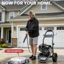 WOJET 16" Stainless Steel Pressure Washer Surface Cleaner, Professional Grade Power Washer Surface Cleaner Attachment for Concrete Driveway, Patio, Deck, Sidewalk, Fits Gas & Electric Washers 4500 PSI