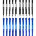 Gel Pens 20 Pack (10 Black + 10 Blue), 0.7mm Medium Point Smooth Writing Black & Blue Ink Pens, Quick-Drying No-Smudge Pens for Office, School, Journaling & Note-Taking