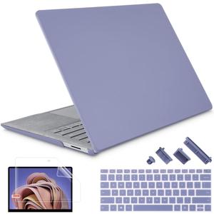 Case for 13.5" Microsoft Surface Laptop 5/4/3 with Alcantara Palm Rest ONLY 2022 2021 2019 Release Models: 1950/1958/1867, Plastic Hard Shell Case with Keyboard Cover,Lavender Gray