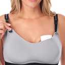 Momcozy Pumping Bra for Wearable Breast Pump, Nursing & Pumping Bra in One, Hands Free Pump Bra Suitable for M5, S12 Pro, etc, L