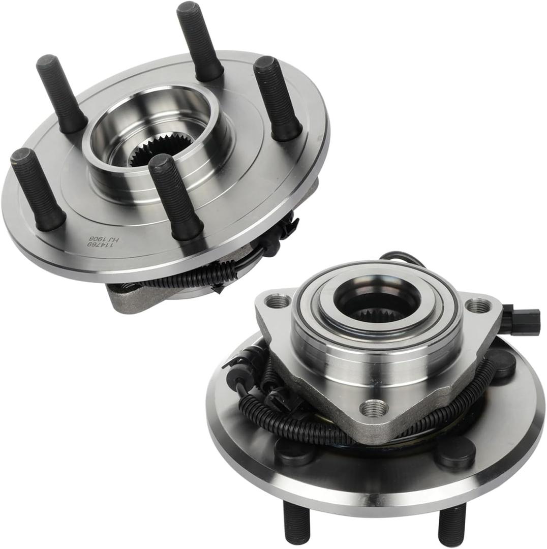 Wheel Hub Assembly SCITOO 2pcs Wheel Bearings Fits 2013-2017 Ram 1500 Front Hub Bearing With 5 Lugs HA590515 515151
