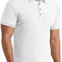 Aimeilgot Mens Polo Shirts Short Sleeve Casual Retro Summer T-Shirts Soft Knitted Classic Polo Tees (Gray, XXL)