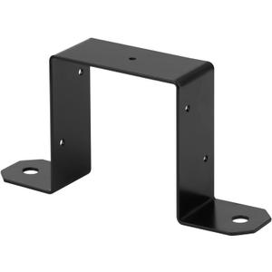 8 Pcs 4" x 4" Strap Post Ties,14 Gauge(Thick 2 mm) Black Deck Fence Pole Tie Bracket for 4x4 Post