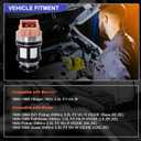 HiSport Fuel Injector 16600-88G10 JS20-1 3.0L V6 1PC Compatible with Mercury Nissan 1993-1995 Villager,1990-1994 D21 Pickup,1990-1995 Pathfinder,1995 Pickup,1993-1995 Quest