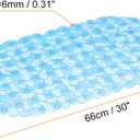 uxcell Bath Tub Shower Mat, 30" x 14.2" PVC Non-Slip Pebble Oval Mat with Drain Holes, Suction Cups for Bathroom Bathtub, Clear Blue
