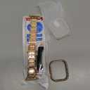 Mesime Compatible for Apple Watch Band with Screen Protector Case, Jewelry Replacement Bands 46mm 45mm 44mm 42mm 41mm 40 mm 38mm 2 Pack Protective Cover for iWatch Series 11/10/9/8/7/6/5/4/3/2/1/SE Women