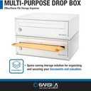 Barska CB13118 Key Lock Multi-Purpose Desktop Envelopes Cash Documents Suggestions Drop Box Organizer White 15.75" x 11" x 4.87"