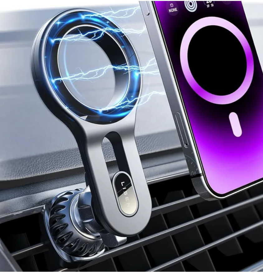 LISEN for MagSafe Car Mount, 2026 Magnetic Phone Holders for Car Air Vent Phone Mount [Ultra-Magnetic] Hands Free Cell Phone Holder Car Accessories Gifts for Men Women fit iPhone 17 16 15 14 13 12 Pro
