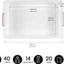 IRIS USA 50 Qt Plastic Under Bed Storage Organizer Bin Container with Secure Lids and Durable Buckles, Multi-Purpose for Seasonal Holiday Items Bedding Clothes Shoes, Long, Clear