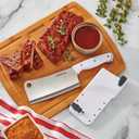 Farberware Edgekeeper Triple Riveted Cleaver Knife with Self-Sharpening Blade Cover, High Carbon-Stainless Steel Kitchen Knife with Ergonomic Handle, Razor-Sharp Knife, 6 Inch, White