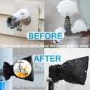 Outdoor Faucet Covers for Winter, Actgan 8.3"H x 6"W Thickened Outside Garden Faucet Socks for Freeze Protection, Reusable Insulated Faucet Covers, 2 Pack, Black