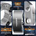 GAsupply 4x110 Wheel Spacers 2 inch, ATV Wheel Spacers Adapters 74mm Hub Bore with 101.25 Studs, Compatible with Honda, Suzuki, Bombardier, 2 Pack (silver)