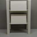 HillhutApex 2 Step Ladder, Lightweight Portable 2 Step Stool with Anti-Slip Wide Pedal, 330lbs Capacity Aluminum Ladder for Household,Office,Library(White)