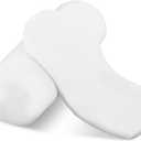 Bremorou Cervical Neck Roll Pillow Cover with Zipper Round Pillow Covers, Soft Bolster Pillowcases for Cylindrical Cushion, Neck Roll Pillow Case Only (16.14 X 5.9 Inch, White)