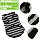 Paiaite Dog Striped Shirt Happy Color Cotton Sleeveless Puppy Pet Shirts Breathable Apparel Tank Top Colorful Puppy Sweatshirt Clothes for Small Medium Dogs Black 4XL