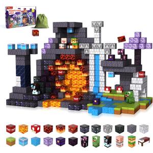 150 PCS Magnetic Blocks - Magnetic Game Building Toys, 1 inch Stacking Block Cube with Magnet Construction, Gift for Kids Ages 4-8, Learning