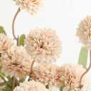 Floroom 5pcs Beige Faux Silk Mums Artificial Flowers, Bulk Fake Small Mini Chrysanthemums with Stems for DIY Champagne Wedding Centerpieces Floral Arrangements Vase Fillers Home Decorations