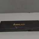 Annlary Hair Straightener 1 Inch Flat Iron and Curler 2 in 1 Titanium Ceramic Ionic Dual Voltage Straightener with Heat-Resistant Silicone, for Less Frizz, Shinier & Smoother (Black/Rose Gold)