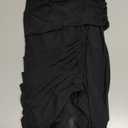 QINSEN Women's Sexy Square Neck Shirt Long Sleeve Double Lined Tees Fitted Going Out Tops (Black), XL