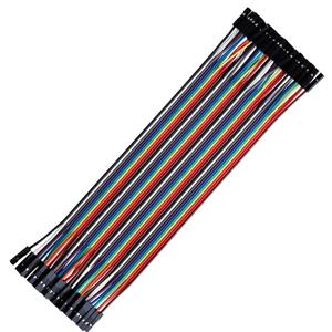 40pcs 20 cm (8 inch) Female to Female Multicolored Dupont Wire Breadboard Jumper Ribbon Cables Compatible with Arduino Projects(F/F)