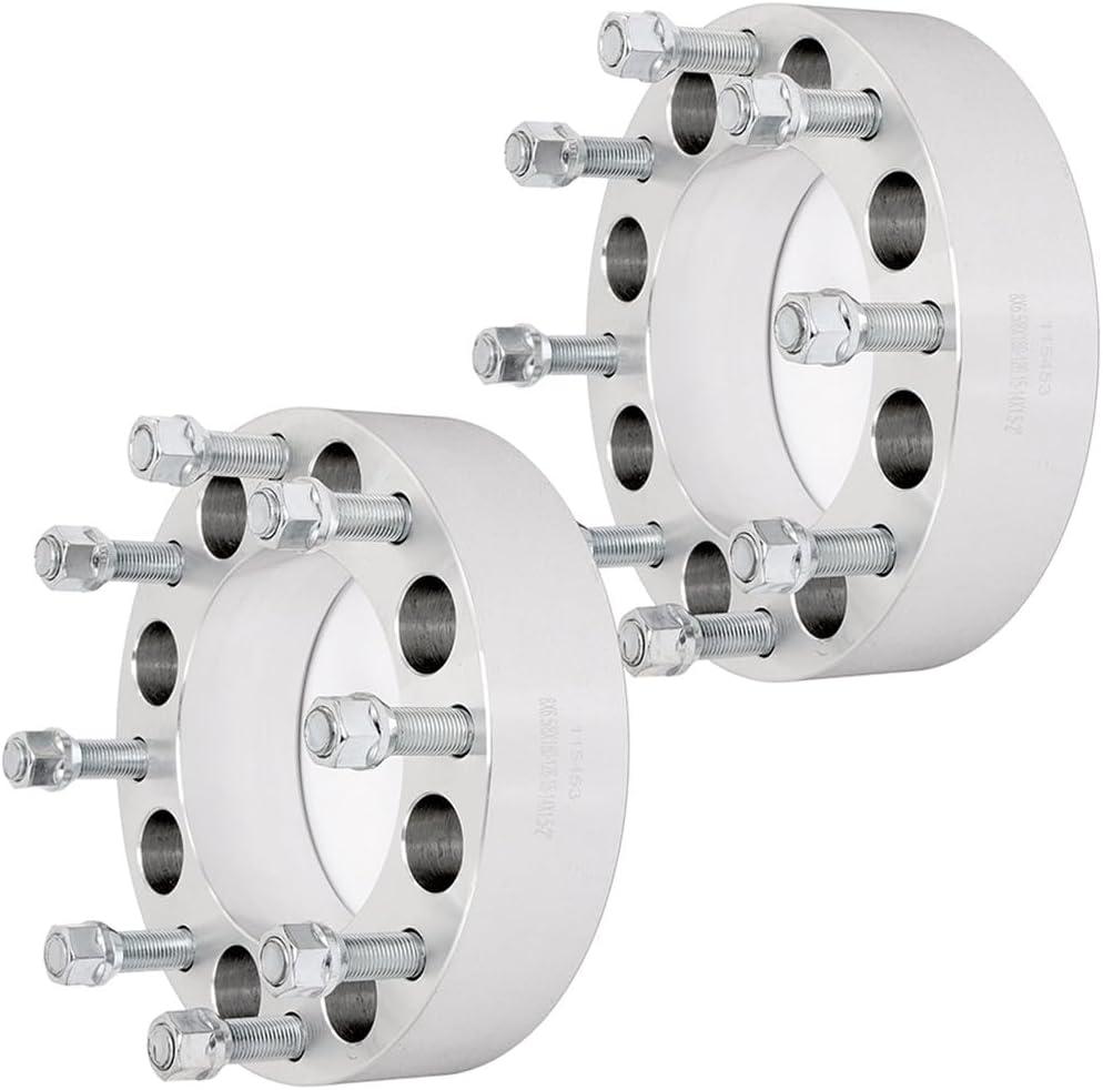 ECCPP 2PCS Wheel Adapters Spacers 8x6.5 to 8x180 2 inch 8LUG 126.15CB for Sierra 3500 2001-2005 for Sierra 2500 HD 2001-2010