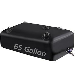 Rodelna Water Storage Bladder, Water Tank 65 Gallon Foldable Portable Water Storage, Large Water Storage Containers with 3/ 4" PVC Spigot and Overflow Kit for Camping, Garden, Emergency Water Storage