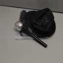 Leumoi 6 Pcs Halloween Pop Costume Dance Star Costume Includes Long Curly Wig Black Hat Sequin Glove Sunglasses Earpiece Microphone for Pop Stage 80s 90s Party Mens Adult Halloween Cosplay