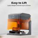 Genmitsu Kiosk 5W 5000mW Laser Engraver, Light Weight & Portable Laser Engraver Machine, Home Laser Cutter with Acrylic Enclosure for Wood/Leather/Metal, 3.9'' x 3.9'' Engraving Area, Safety Class 1
