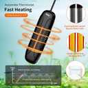 hygger 800W Aquarium Heater with LED Controller, 80-220 Gallon Fish Tank | Anti-Cooking Fish Alarm, Auto Stop Heating Protection, Multiple Security Features, for Freshwater and Saltwater Tanks