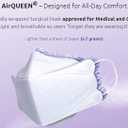 4 x AIRQUEEN nano fiber mask for adult, individually wrapped, made in Korea, [Black, 5 pcs]