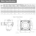 Harmonic Gear Drive Reducer Small Strain Wave Gearbox Gearbox 100:1 Rotary Reduction Actuator, Fits Nema 17 Stepper Motor (Flange Output)