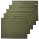 Amazon Basics Hanging File Folders with Adjustable Tabs, Sturdy Expandable Document Organizer, Letter Size 8.5x11 inch, Green, 25-Pack