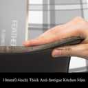 Mrcrypos Brown and Grey Small Kitchen Mat for Floor 17.3"x29" PVC Leather Kitchen Rug Waterproof Cushioned Anti Fatigue Comfort Mat Non Slip Standing Mat Laundry Kitchen Accessories