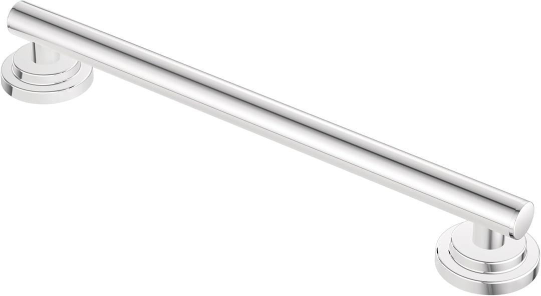 Moen YG0718CH Bathroom Safety 18-Inch Stainless Steel Modern Bathroom Grab Bar, Chrome
