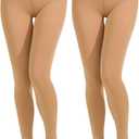 Paralinda 2 Pairs Women's Solid Color Tights 80D, Soft Opaque Microfiber Tights